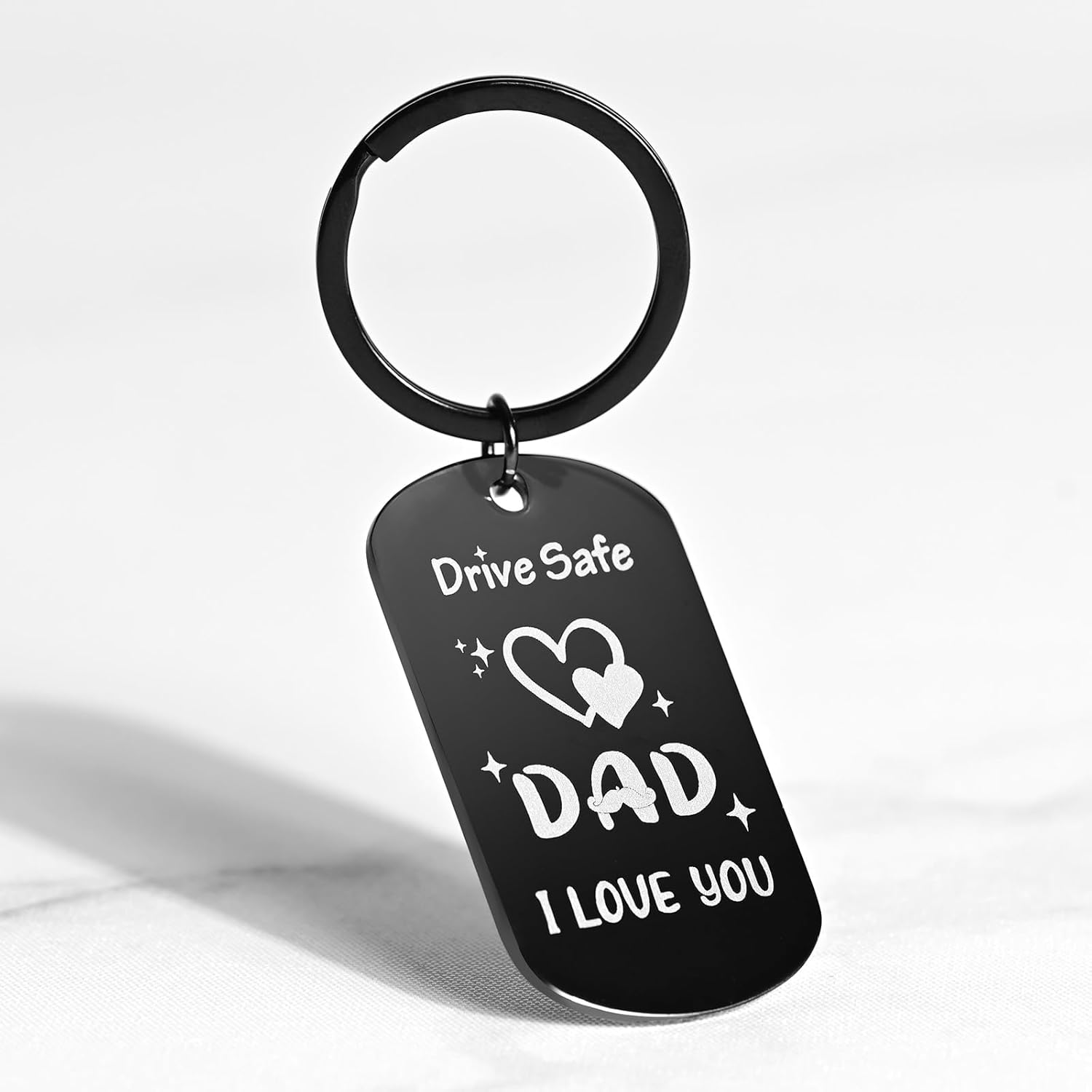 Dad Keychain, Fathers Day Gift Ideas, from Daughter, Son, Birthday, Valentine'S Day Christmas Day for Dad, Black image number 2