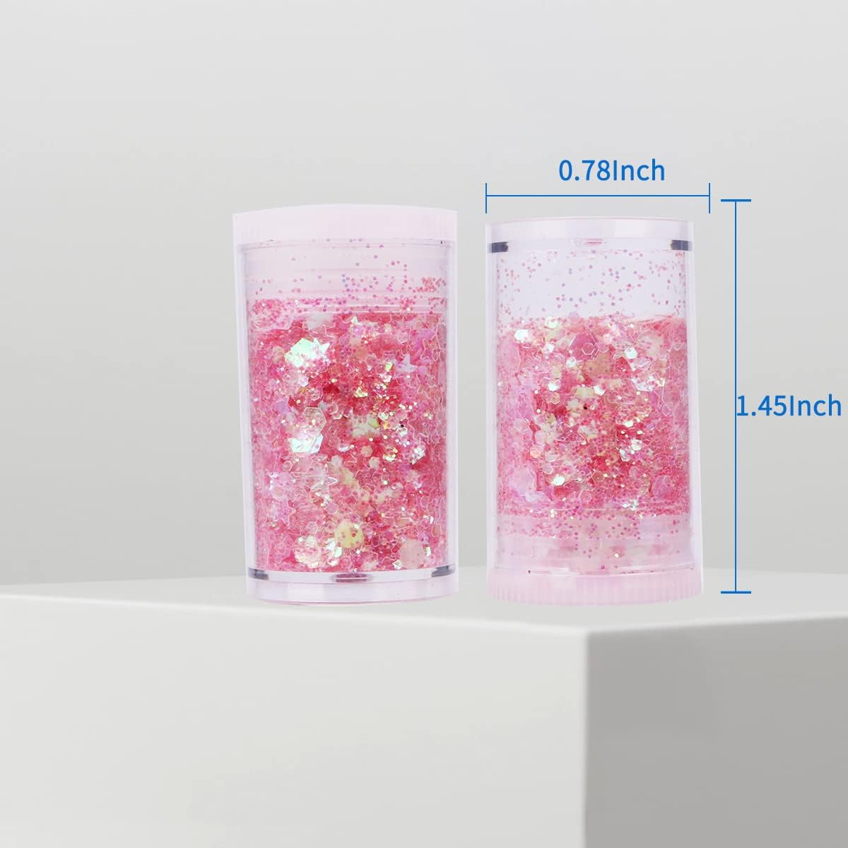 LICOOL GLITTER Chunky Fine Mixed Glitter, Set of 45 Holographic, Metallic, Iridescent Colors for Epoxy Resin DIY Craft, Nail Art, Face & Eye Makeup, Slime, Jewelry, Tumbler Making image number 1