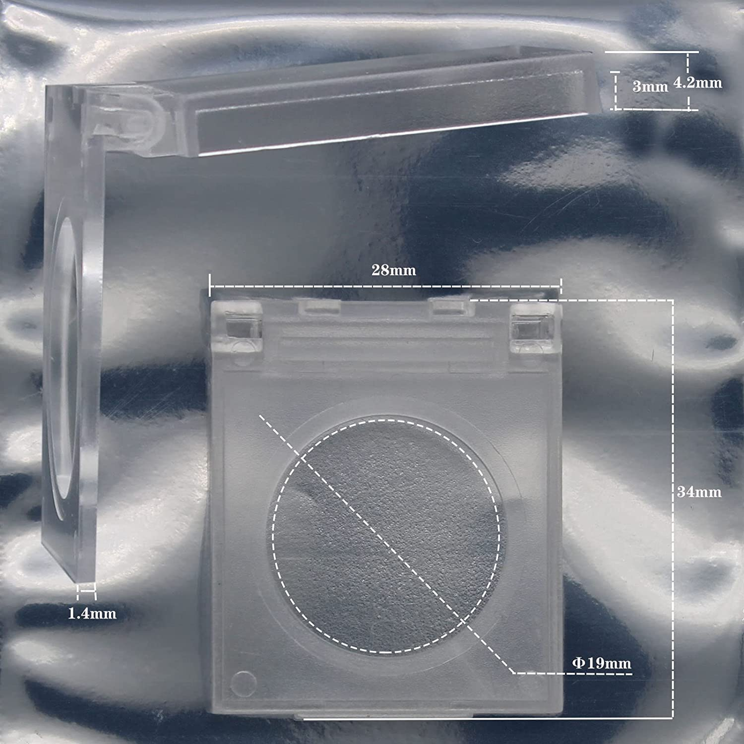 2PCS PC Power Button Cover, Light Pad Switch Cover, Power Button Cover Child Proof Safety Push Button Switch Cover Guard Protector for Computer PC Desktop image number 5