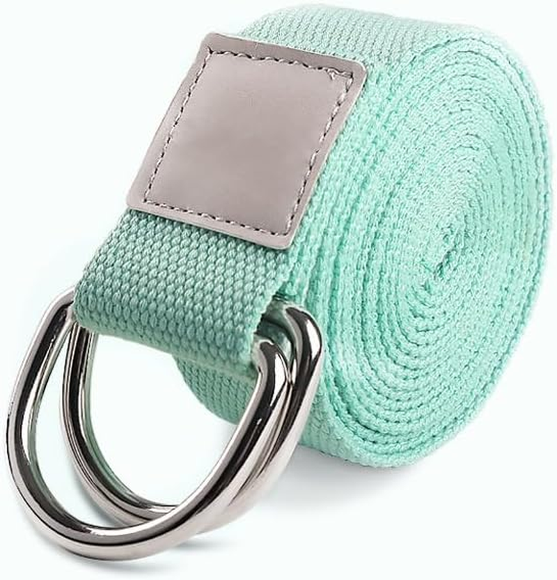 XINYUICEAN Yoga Strap Belt,Cotton Yoga Strap with Adjustable D-Ring Buckle,Yoga Belt for Stretching Yoga Exercise, Stretch Band for Pilates Workouts Yoga Fitness Improves Sitting