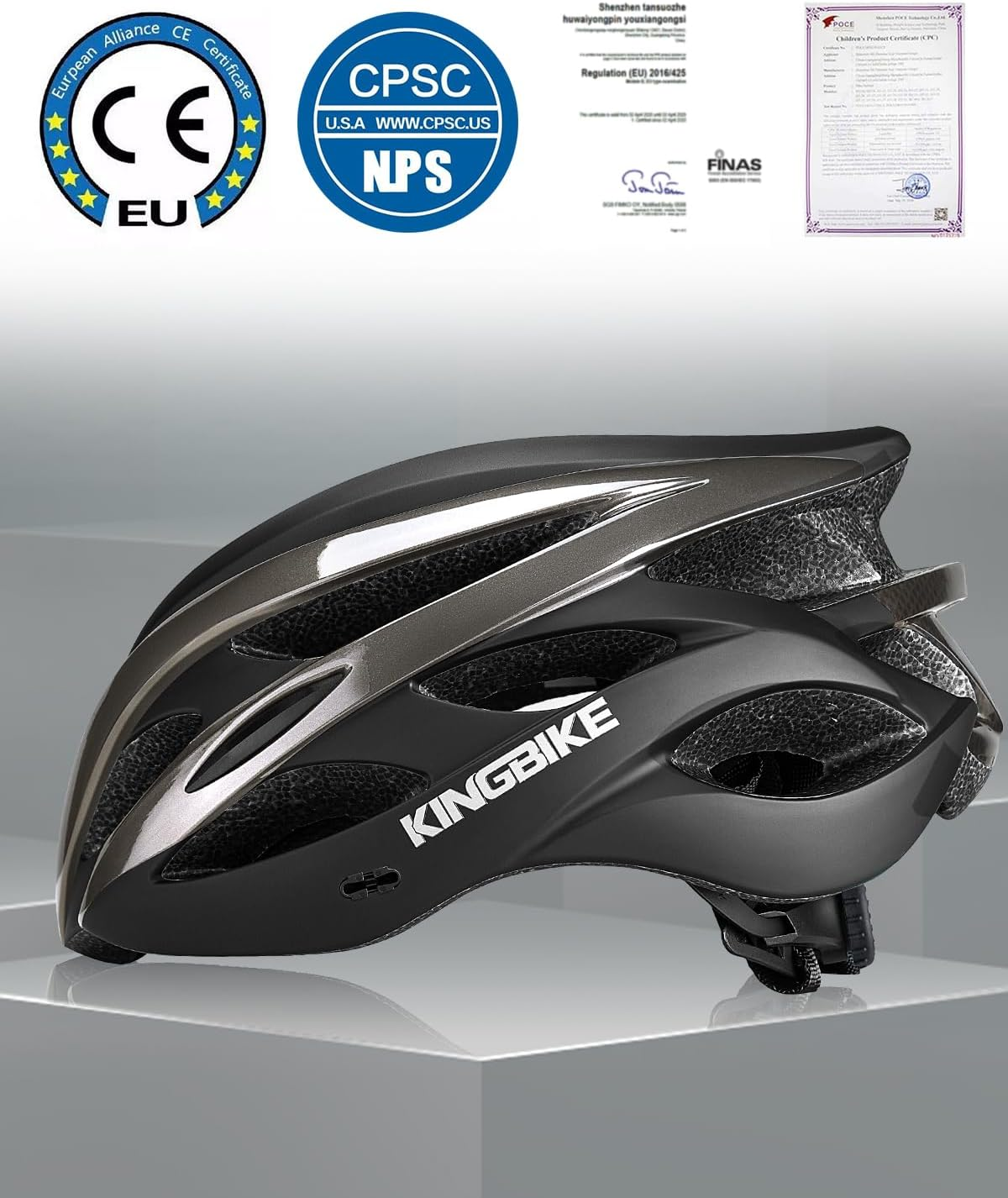 KINGBIKE Bike Helmet Ultra-Light with Removable Sun Visor for Adults Men Women image number 1