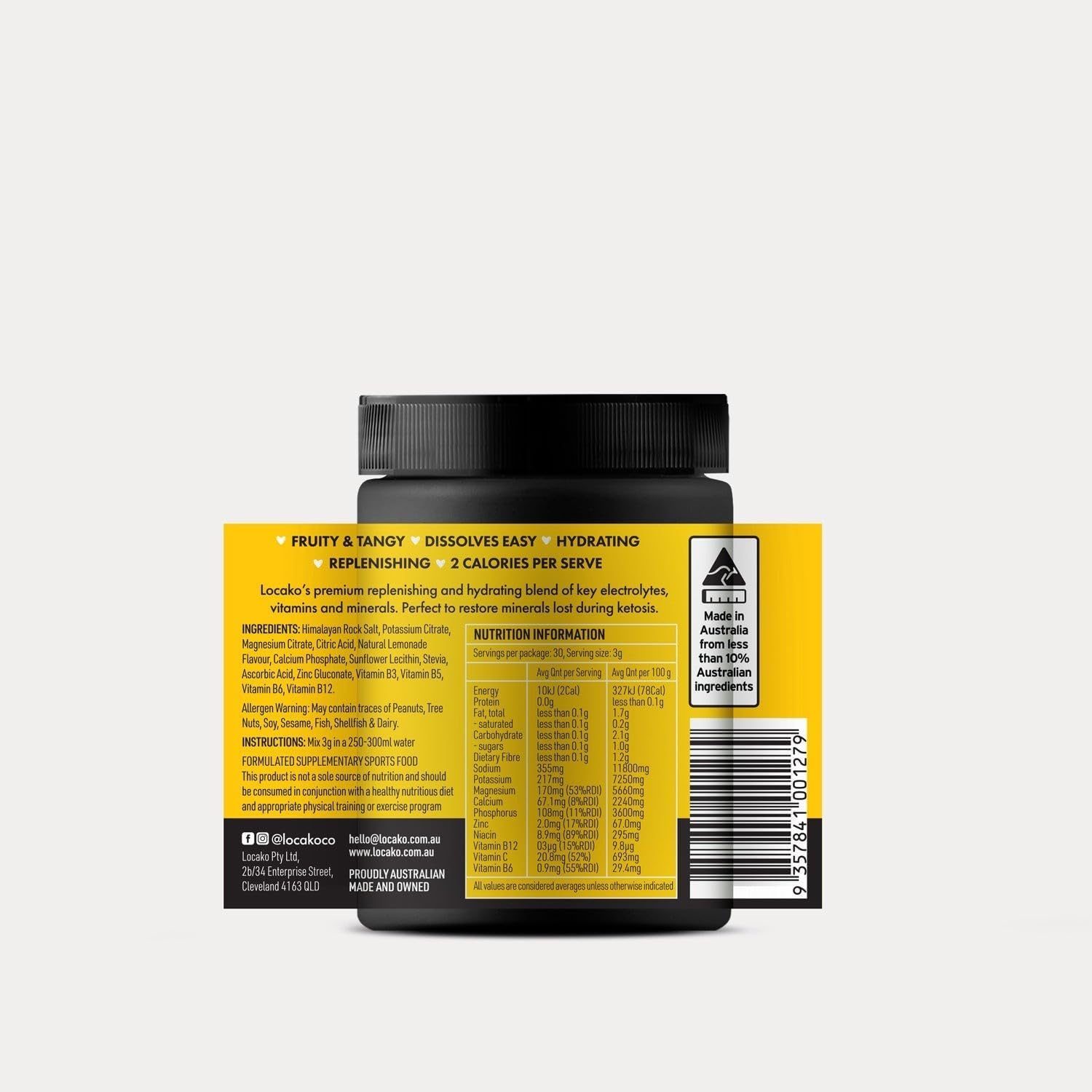 Locako Keto Electrolytes Lemonade 90G image number 1
