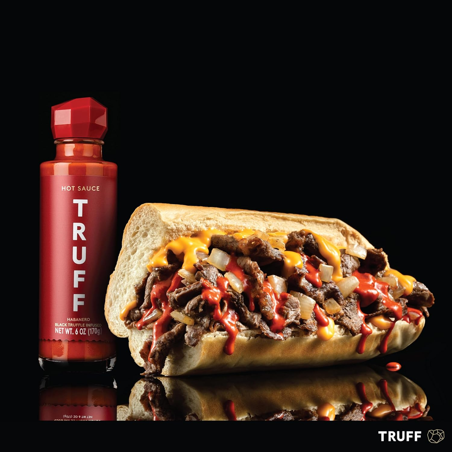 TRUFF Hotter Sauce, Gourmet Hot Sauce with Jalape&ntilde;o, Red Chilli Peppers with More Heat, Black Truffle Oil, Organic Agave Nectar, Hotter Flavour Experience in a Bottle, 170G. image number 5