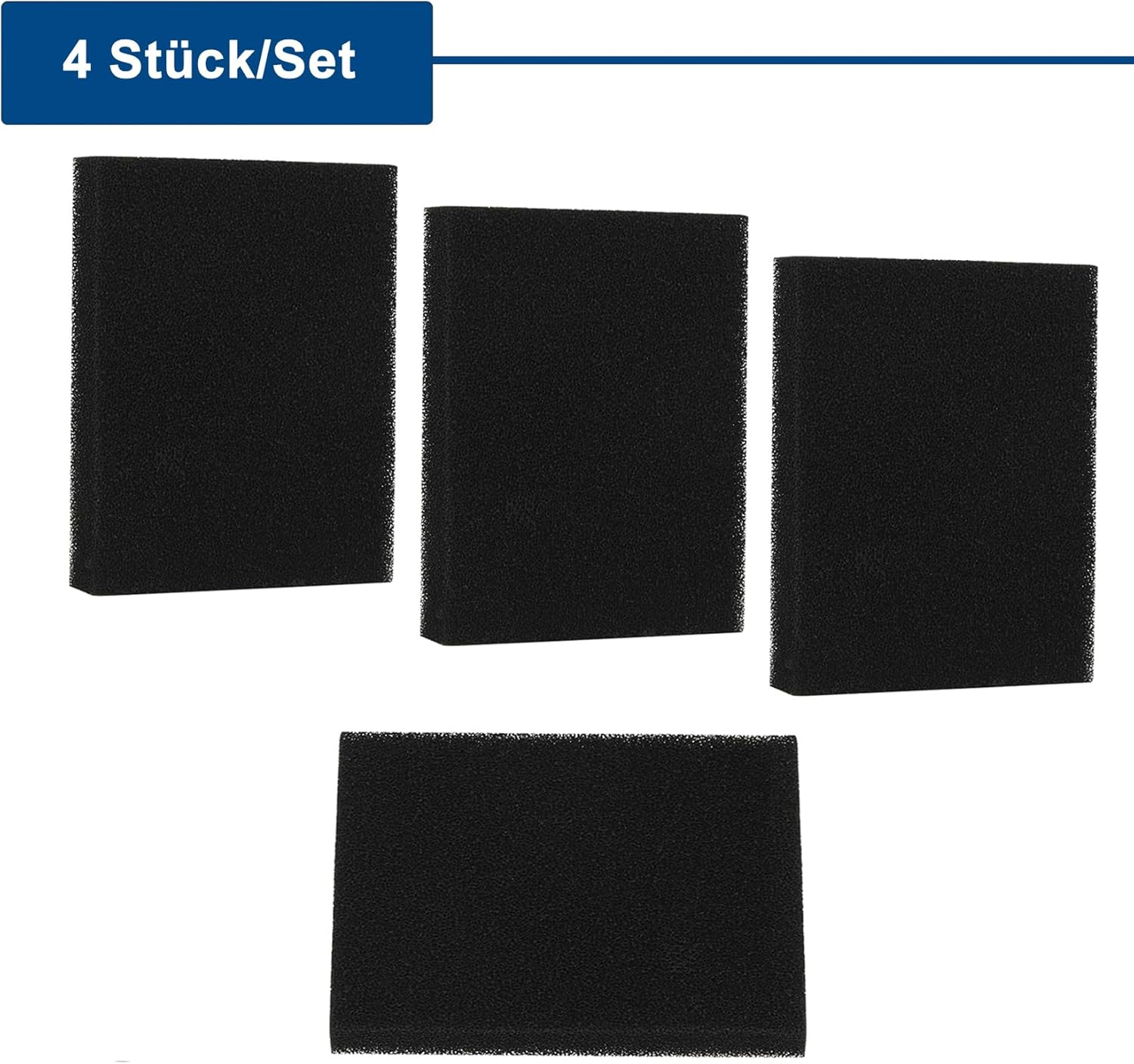 Pack of 4 Sponge Filter Carbon Filter for SOG Exhaust System Filters, 128 &times; 99 &times; 22 Mm Activated Carbon Filter Filter for Thetford Door Variants Motorhome Caravan Toilet Replacement for 517 000 1 image number 3