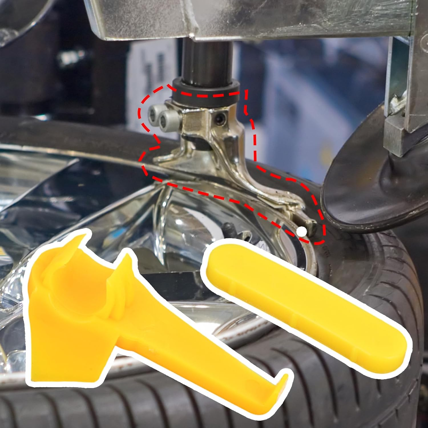 12 Sets Tire Machine Rim Protector, Tire Changer Duck Head Plastic Inserts Wheel Side Guard for Mount Demount Head Tyre Repair Tool Parts Accessories image number 1