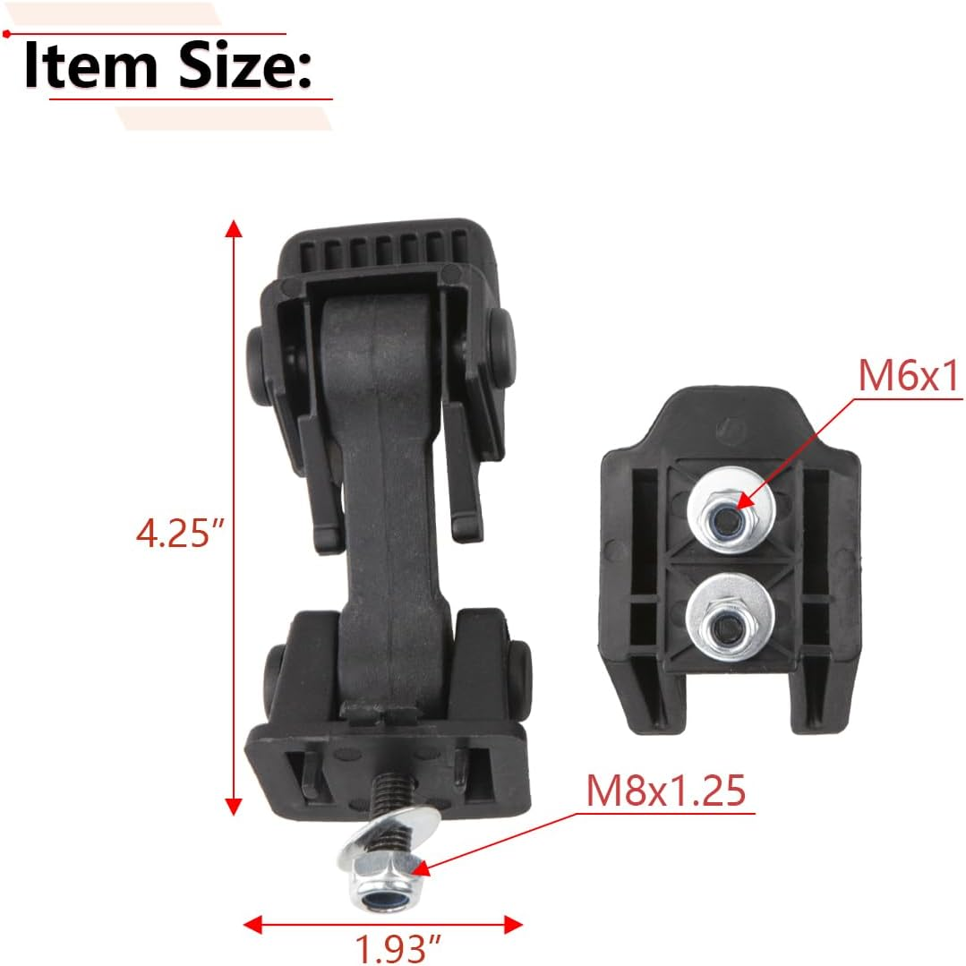 RLB-HILON Hood Latch Compatible with Jeep Wrangler TJ 1997 1998 1999 2000 2001 2002 2003 2004 2005 2006 Year, 1 Pair Hood Latches with Bracket
