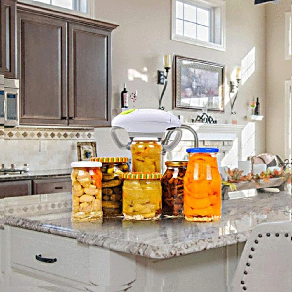 LEDON Electric Can Opener & Bottle Opener - Automatic Hands-Free Operation with Smooth Edge Cutting - Compact White Design (19X7X9.5Cm) - Kitchen Gadget for Seniors & Easy Open Lids image number 4