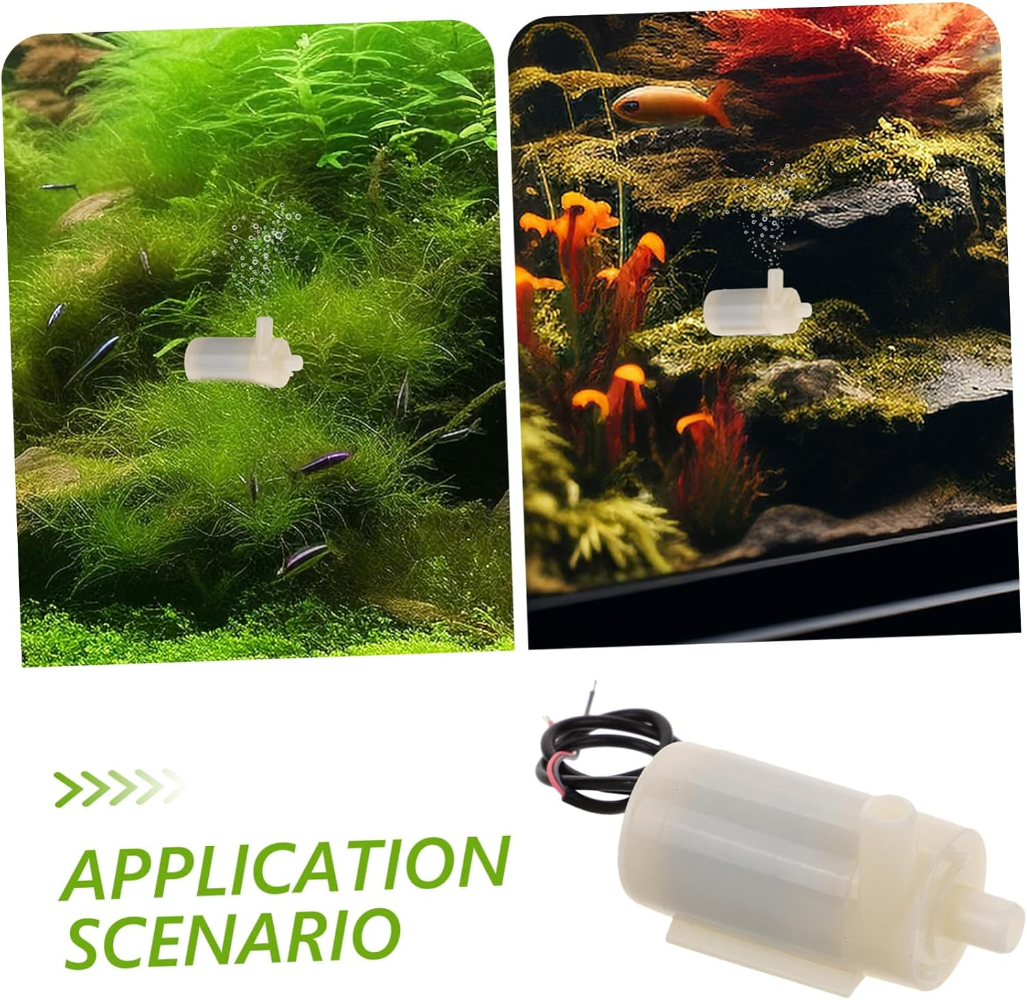 CLISPEED Mini Submersible Water Pump USB Powered Quiet Low Voltage Plastic Fountain Pump for Aquariums Fish Tanks Ponds Hydroponic Systems with Dual-Use Cable image number 4