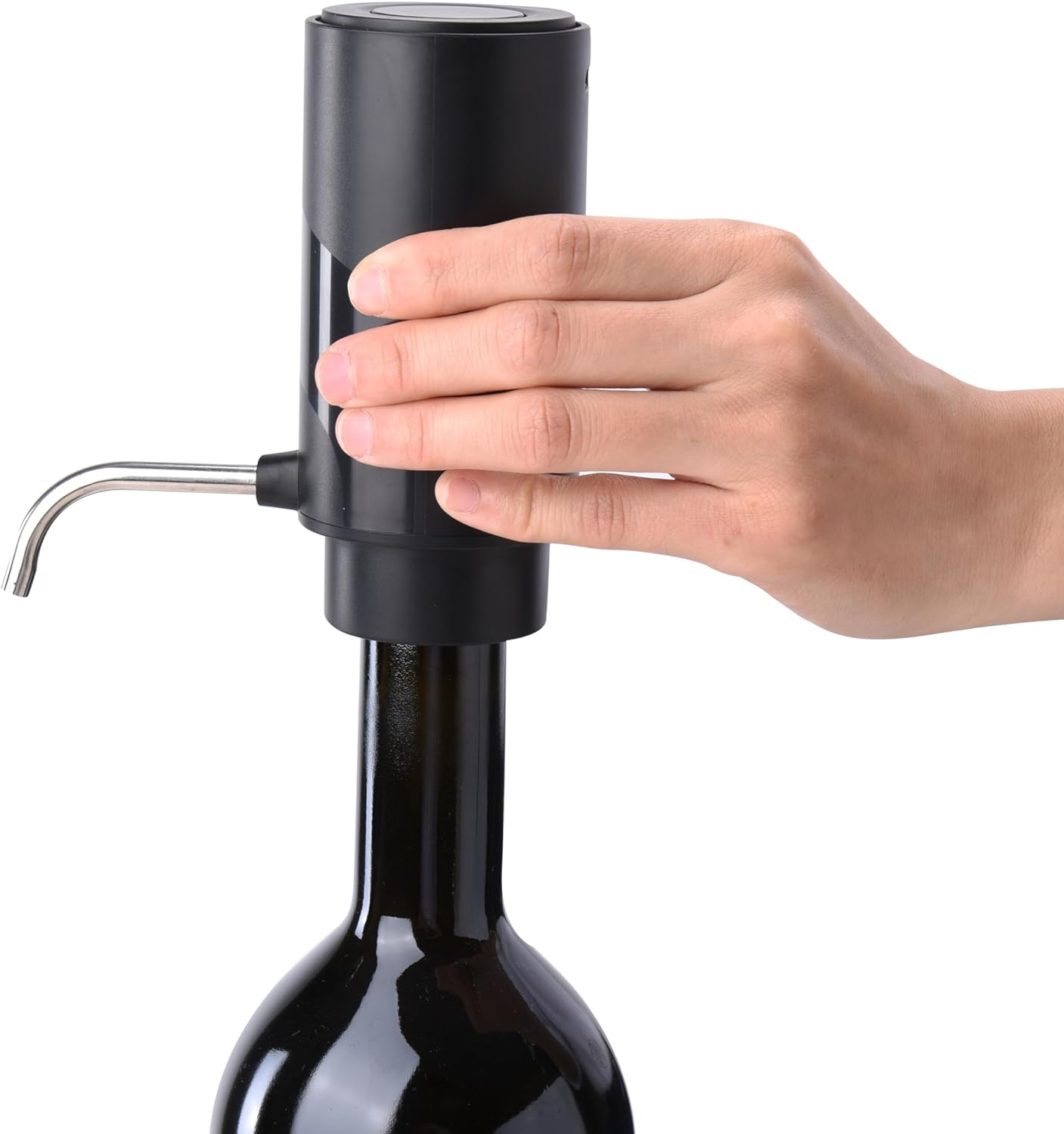 Wine Electric Wine Aerator, Portable Wine Dispenser Pump, Automatic Wine Pourer, Instant Wine Decanter, One-Touch Wine Oxidizer with Retractable Tube, for Women&Men Wine Lovers (Black) image number 5