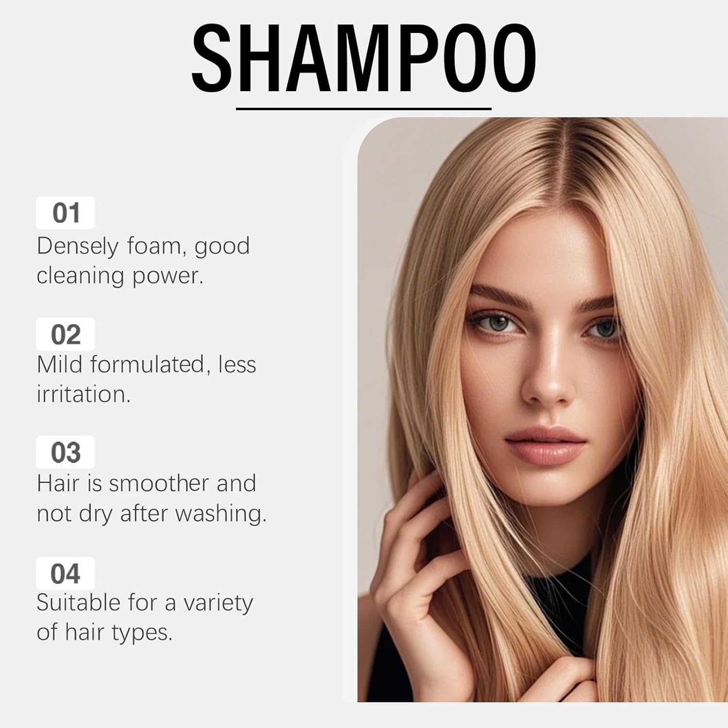 Rosemary Hair Care Shampoo, Thickening & Volumizing Shampoo for Thinning Hair Fine Hairs, Strengthening Daily Care Sham/Poos for Greasy Hairs & Dry Haired, Gentle Haired Sham/Poos for Smoother. (2PCS) - 1Pcs image number 6