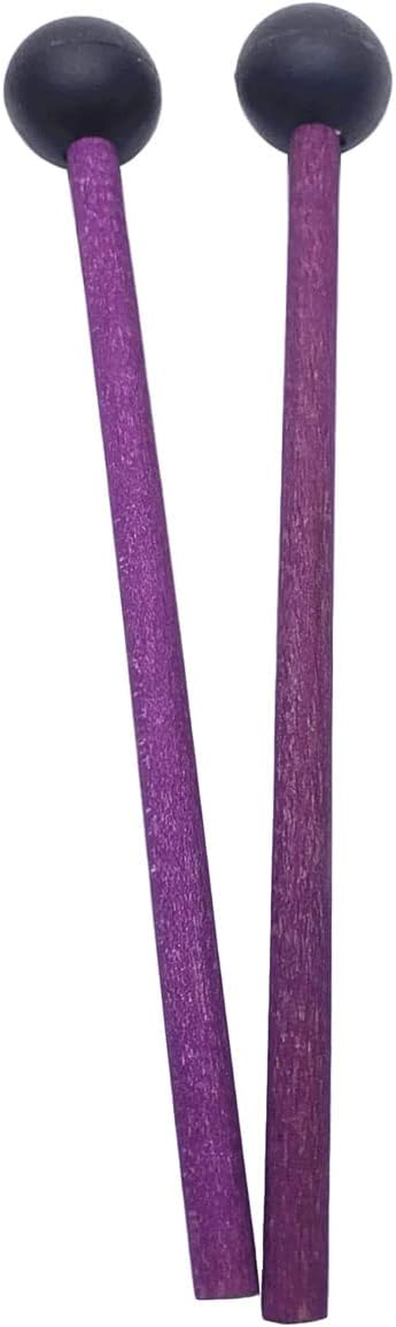 1 Pair 7.5 Inch Long Rubber Xylophone Mallets Tongue Drum Mallets Percussion Sticks Hammer with Wooden Handle Music Instrument Accessory (Blue) image number 4