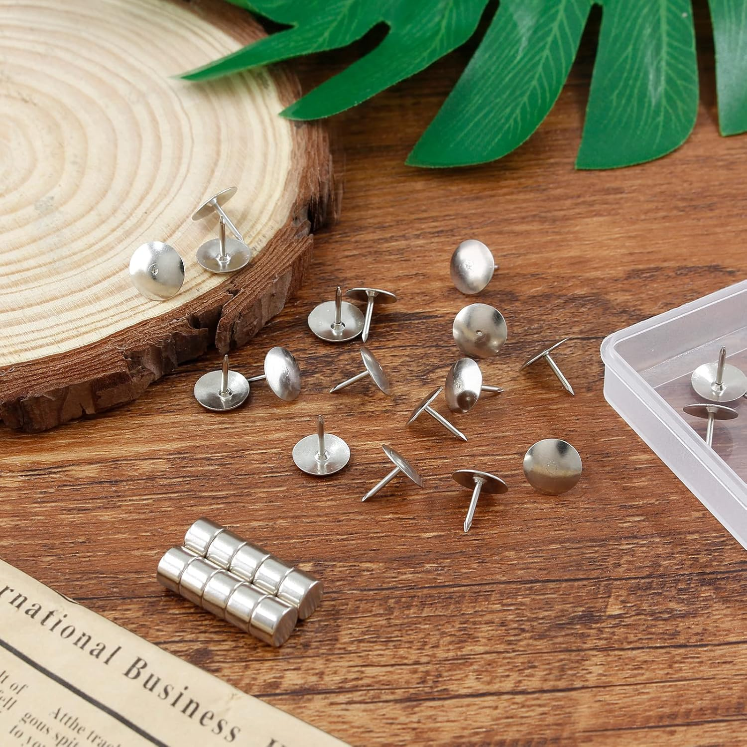 Unlorspy 25 Sets Magnet Thumb Tacks No Hole Tack Magnetic Push Pins for Map, Photo, Poster,Paper Craft,Walls Bulletin Boards image number 6