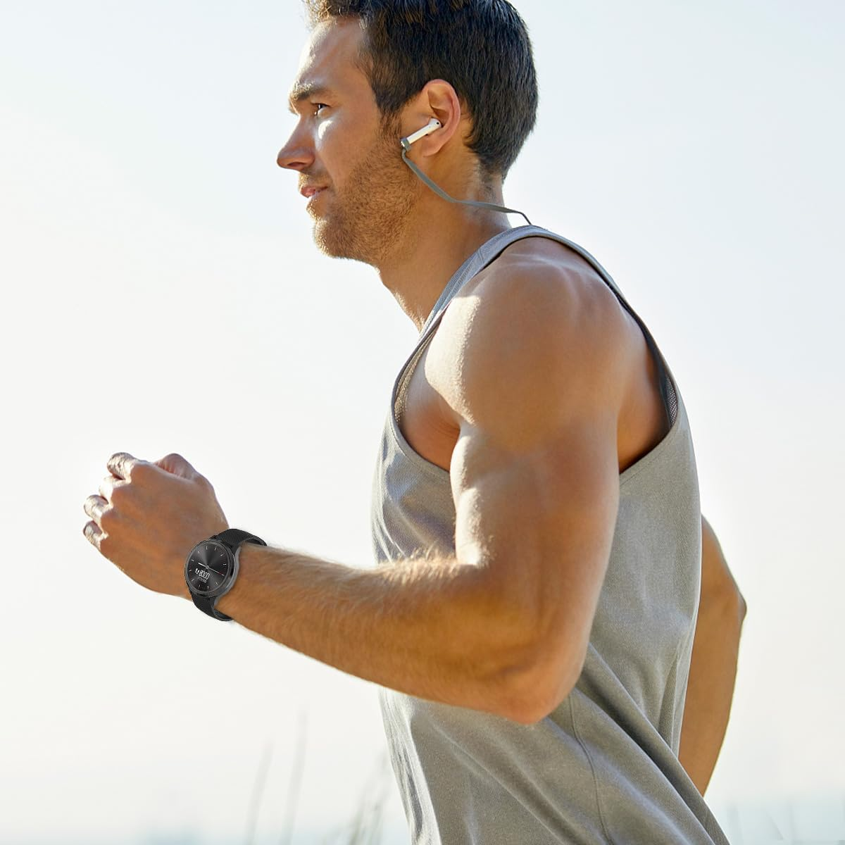 T Tersely Sports 20Mm Band for Garmin Forerunner 245/645,Vivoactive 6/5,Venu SQ 2/SQ/2 Plus,Vivoactive 3/3 Music,Forerunner 55/158/245 Music/645 Music/Vivomove Trend/Hr Sport/Luxe/Style Smartwatch image number 1