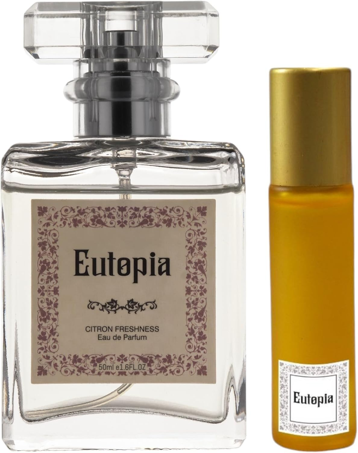 Eutopia Perfumes | Citron Freshness Set 50Ml Perfume + 10Ml Perfume Oil | Inspired by CH Chance Eau Fraiche | Perfume for Women