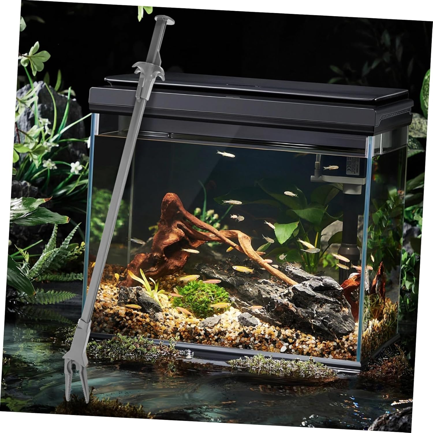 50Cm Aquarium Tweezers Tongs Plastic Aquarium Tongs Plant Maintenance Tool for Fish Tank Aquascaping Plants image number 6