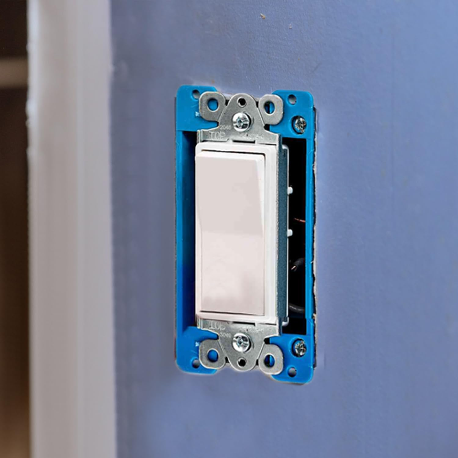 3 Pieces Electrical Box Extender Single Gang 1/2" Electrical Box Extender Junction Box Extender for Electrical Box and Electrical Outlet Switches (Blue)