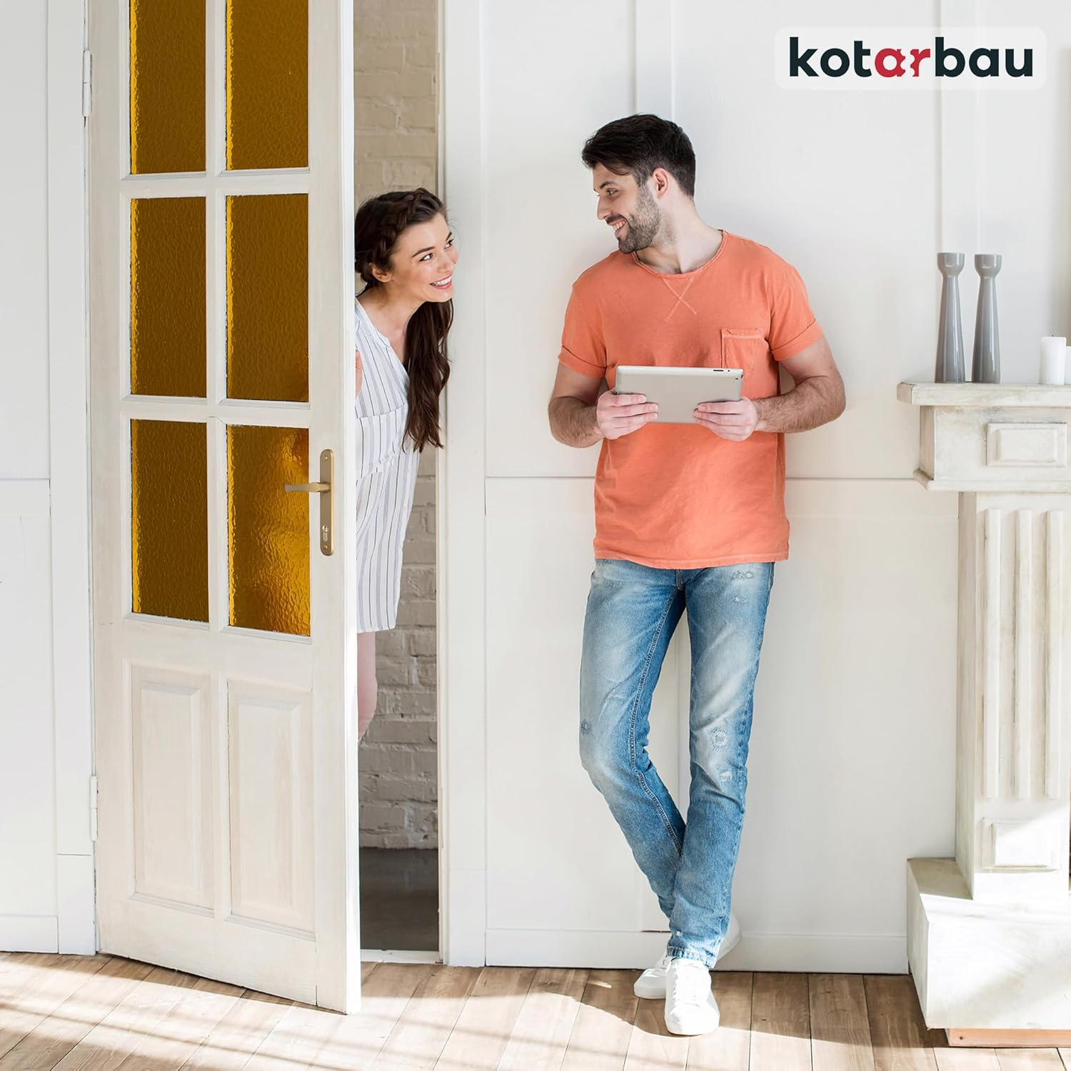 KOTARBAU&reg; Door Handle 90 Mm Right Left for Profile Cylinder Gold Door Fitting Door Handle Door Handle Set Room Door Latch Aluminium image number 6