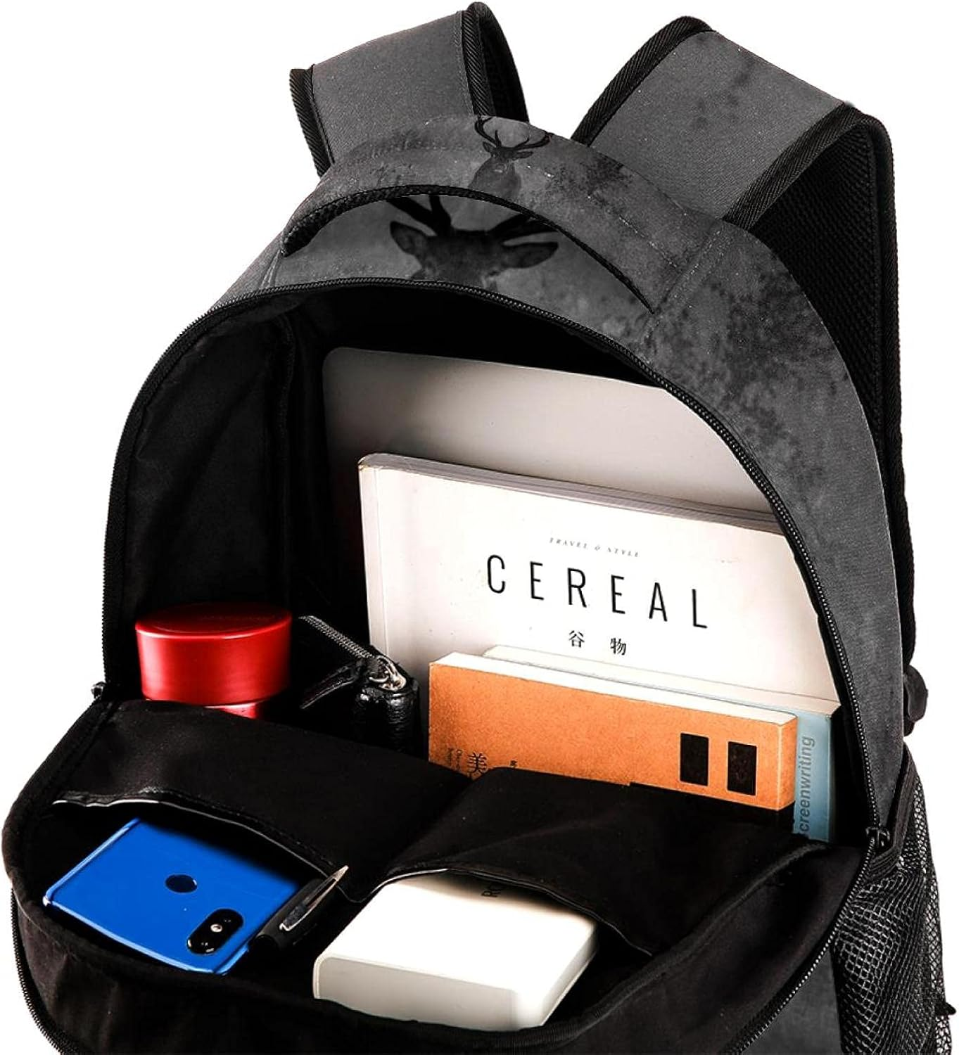 Stag Backpack Students Shoulder Bags Travel Bag College School Tote Backpacks image number 4