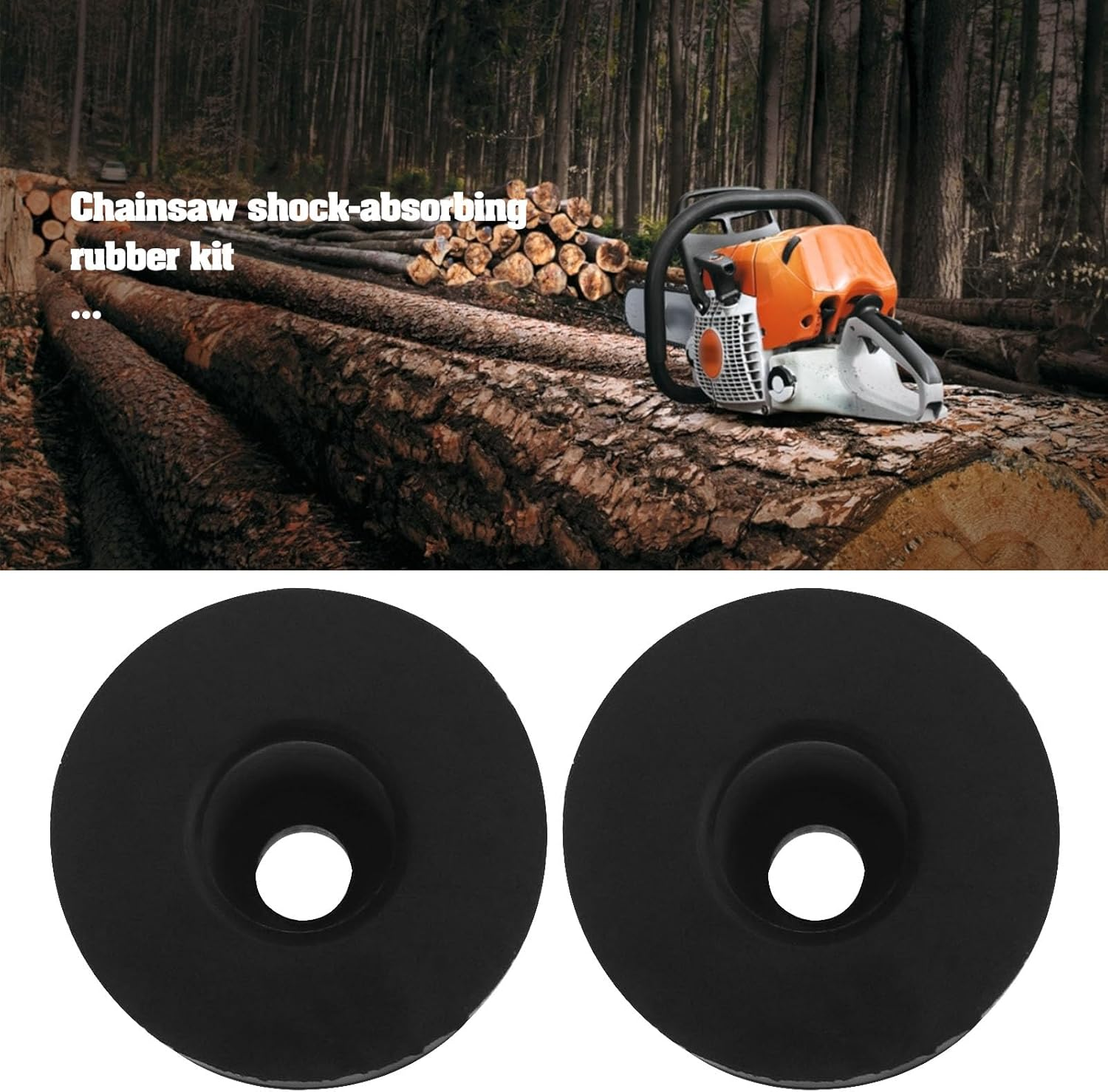 Be in Your Mind 4PCS Anti-Vibration Rubber Mount Kit Chainsaw Vibration Damper Replacement Kit Compatible with Stihl 028 038 028WB 028AV MS380 Chainsaws image number 1