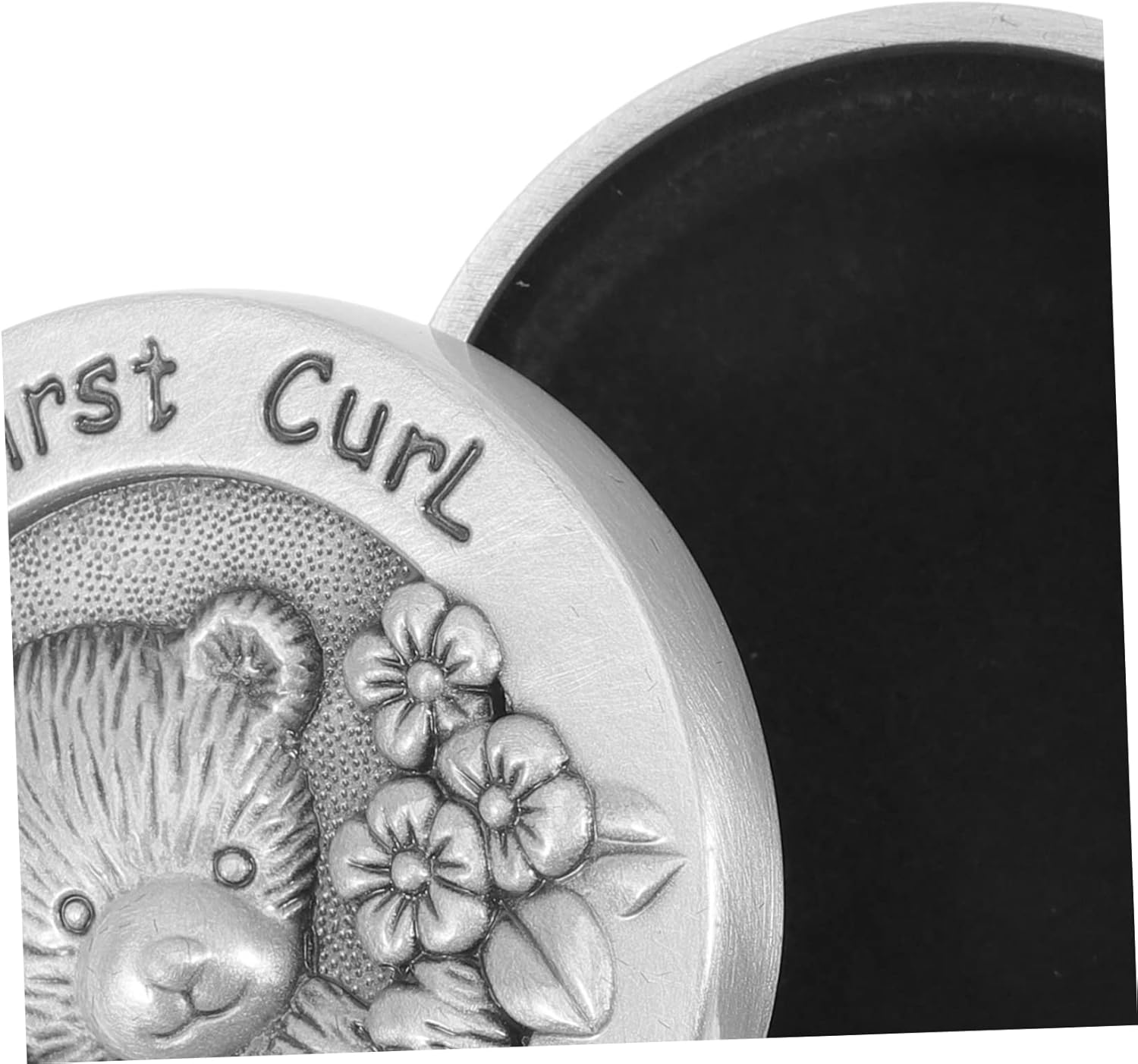 Baby First Curl Keepsake Box Metal Hair Storage Container for Newborns Boys and Girls My First Curl Tin Color Infant Hair Saver image number 5