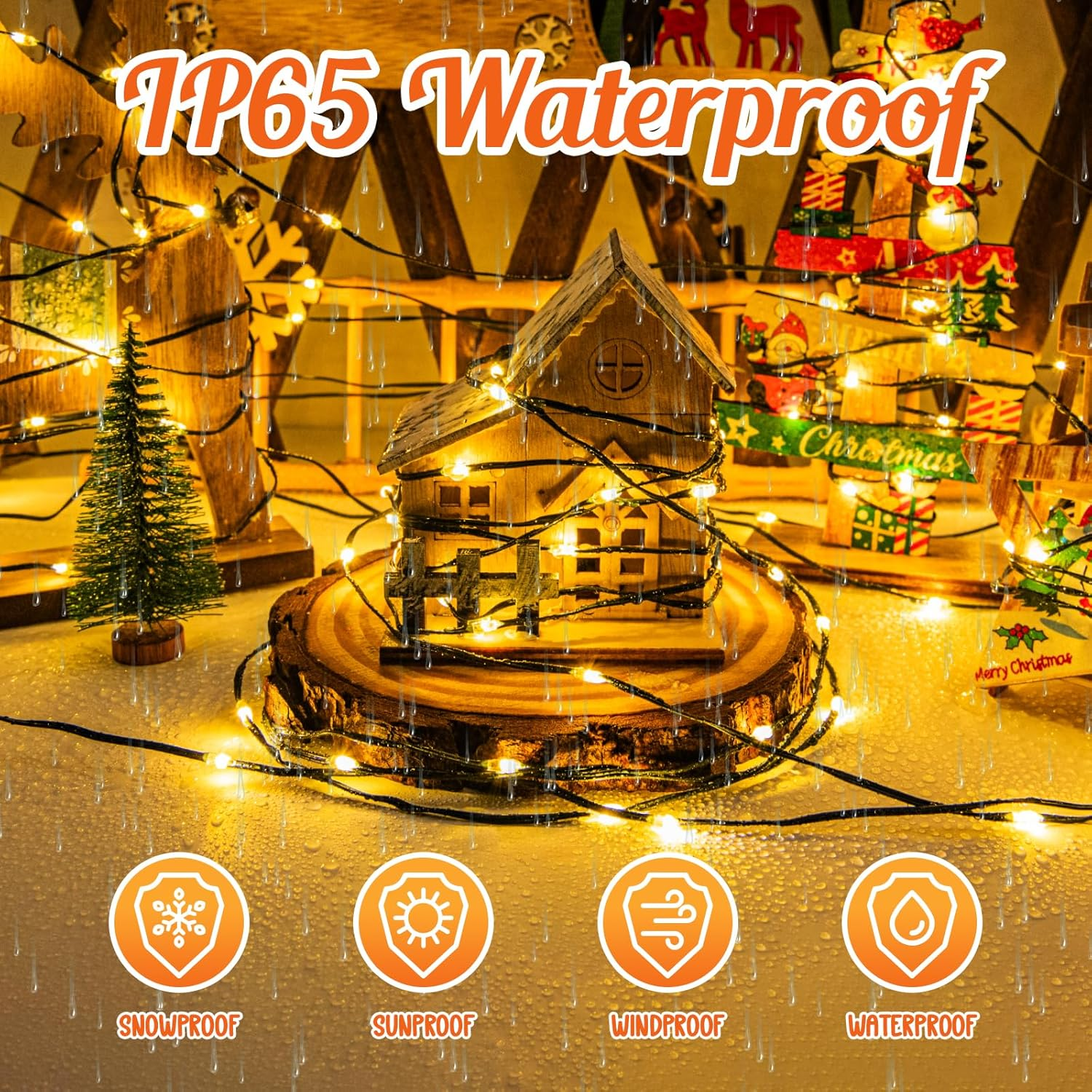 Isisyu Pack of 2 Fairy Lights Battery, 5 M 50 LED Warm White Micro Fairy Lights Battery Operated with Timer, IP65 Waterproof Christmas Lighting for Outdoor and Indoor, Wedding, Tree, Room, Garden image number 5