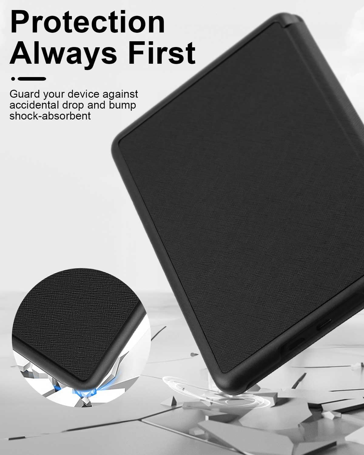 T Tersely Slimshell Case Cover for All-New Kindle 6" (11Th Generation, 2024/2022 Release, Model C2V2L3), Magnetic Shell Cover - Navy Blue