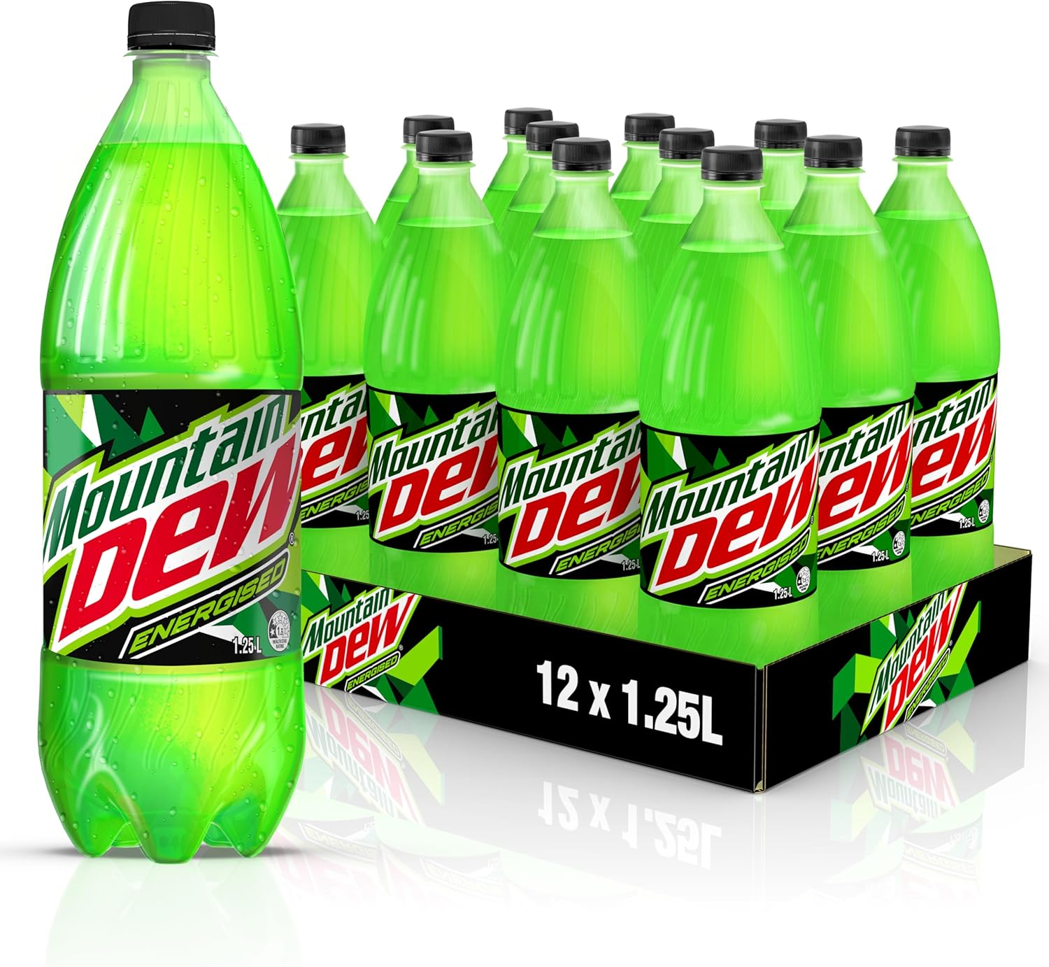 1.25L X 12 PET MOUNTAIN DEW ENERGISED 7G