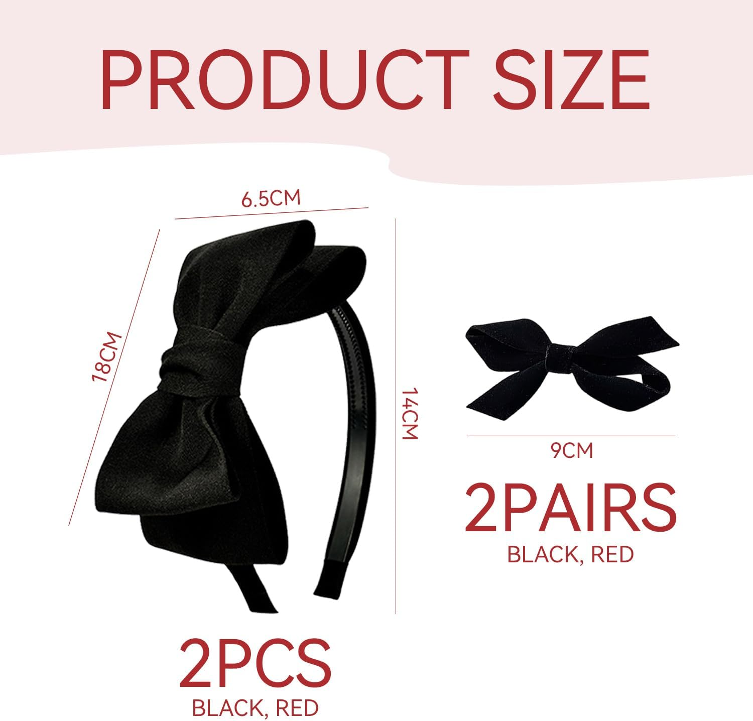 Pack of 2 Bugstadbands, 2 X Hair Pins, Multi-Purpose Headbands, Simple and Fashionable Hair Accessories for Women, Comfortable and Elee Headwear. image number 2