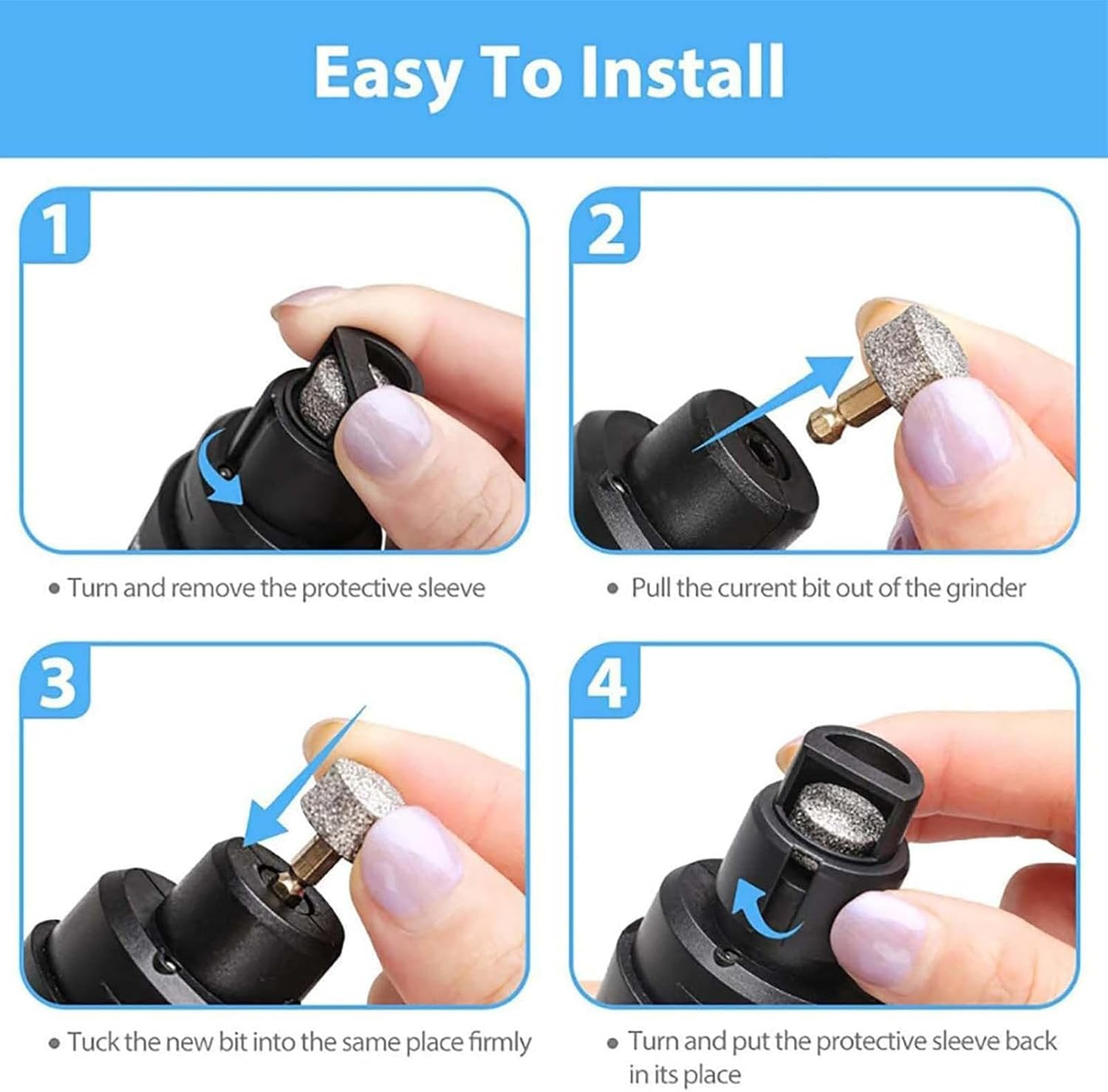 Heusom Silent Grind Pro for Dogs, Heusom Silent Groom Pro Dog Nail Trimmer, Pet Nail Grinder, Super Quiet Pet Claw Grooming Tool for Cats and Dogs (Standard+2* Head) image number 4