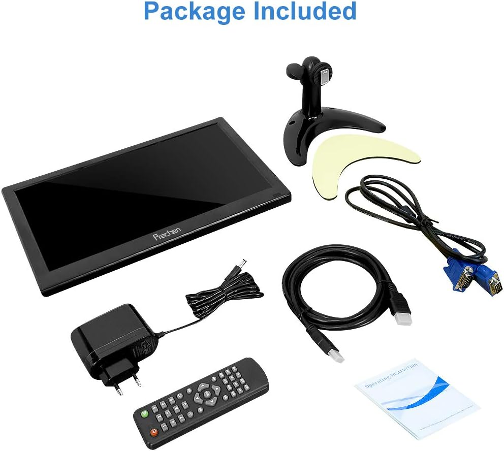 11.6 Inch CCTV HDMI Monitor 1366X768 Display Portable CCTV Monitor Small TFT LCD CCTV Color Screen Built-In Speaker with HDMI-VGA-AV-BNC Function for Car/Dslr/Pc/Dvd/Car Rearview Mirror Camera image number 2