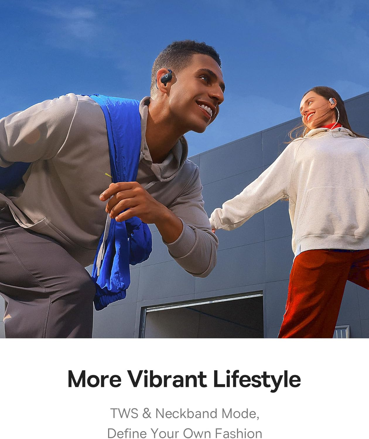 Baseus Eli Sport 1 Open-Ear TWS Earbuds- Open-Ear Design, 16.2Mm Large Driver, TWS & Around-The-Neck Option, 30H Battery Life - Perfect for Workouts, Running, and Commutes (Black) - Black image number 6