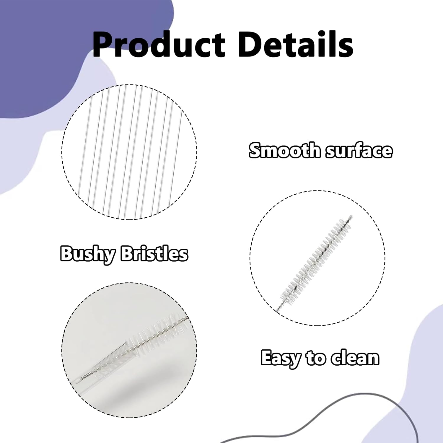 Stanley Replacement Straws, 6Pcs Stanley Cup Straws with 1Pcs Straw Cleaning Brush Compatible with Stanley 14/20/30/40 Oz Cup Reusable Plastic Straws Stanley Cup Accessories