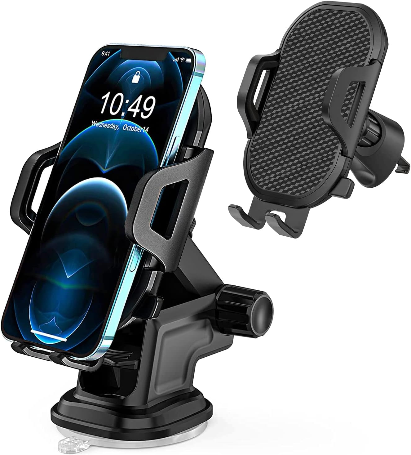 Car Phone Mount Holder for Samsung Galaxy S21 S25 S20 S22 S23 plus Ultra FE A16 5G,A21 A52 A12 A50 A20 A10E A31 A11 A02S A6,Google Pixel 7 8 9 and All Cell Phone,Windshield/Dashboard/Window+Air Vent image number 3