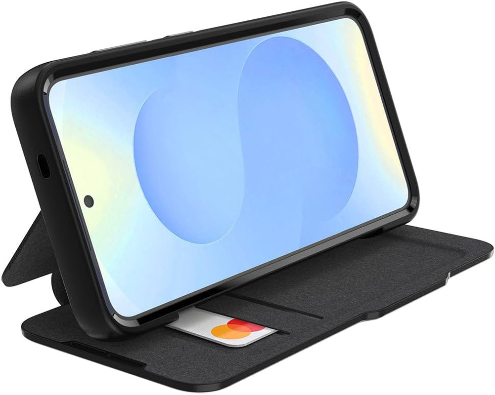 EFM Monaco Vegan Leather Wallet Case with D3O BIO for Samsung Galaxy S25 - Black image number 3