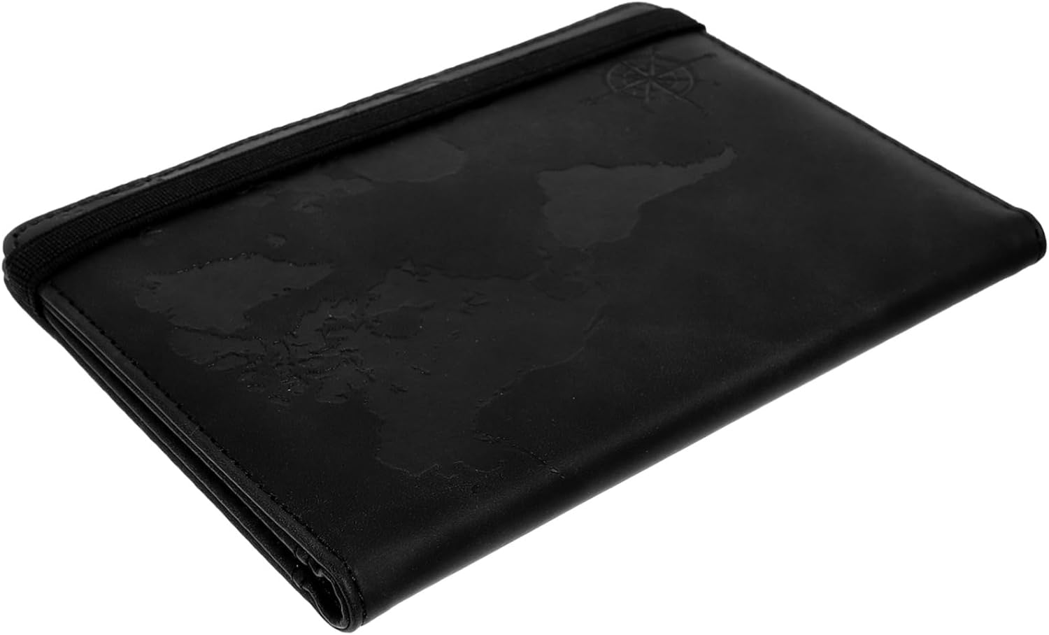 VANZACK Travel Holder Elastic Band Pu Map Design Multi-Card Slots Lightweight Travel Organizer for Tickets Id More image number 4