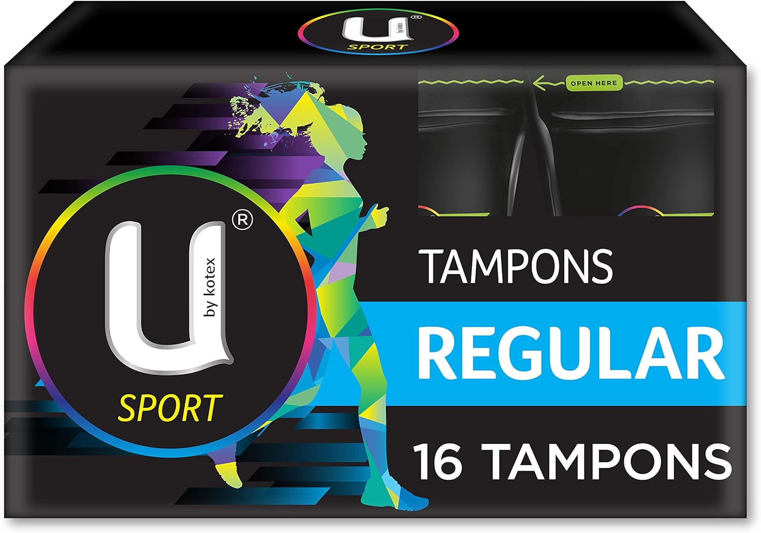 U by Kotex Sport Tampons Regular 16 Pack image number 5