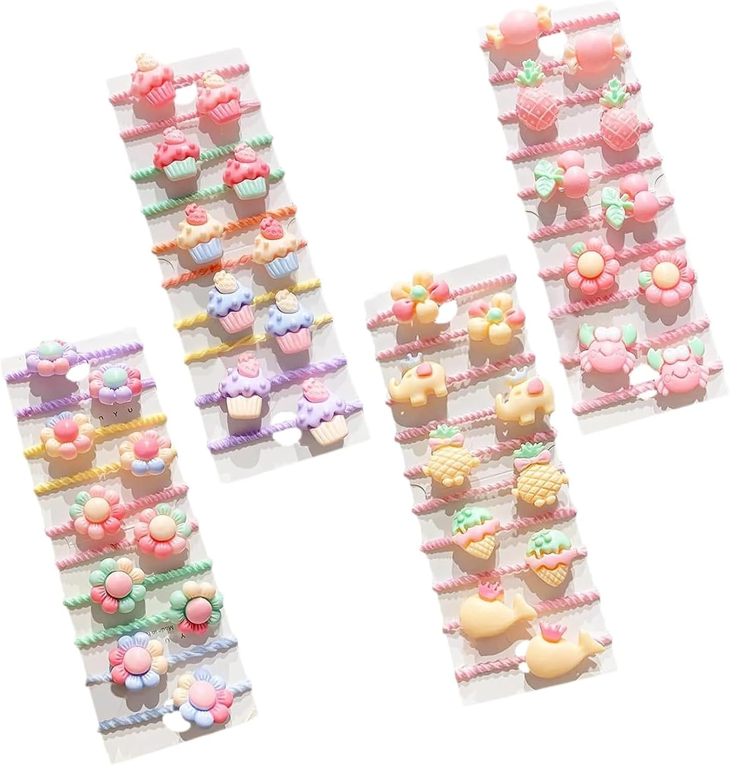 SWYSGS Pack of 40 Hair Bobbles Girls, Colours Small Hair Scrunchies, Mini Seamless Hair Bands, Hair Band, Baby Multicoloured Soft Scrunchie Small for Girls, Children, Toddlers, Baby image number 2