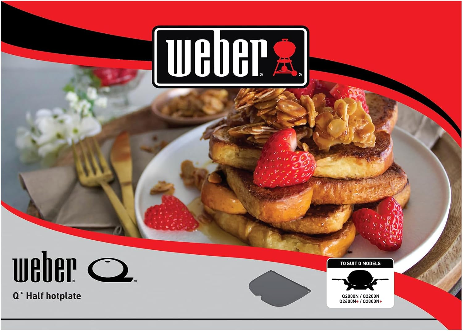 Weber Q Half Hotplate - Fits Latest 3Rd Gen BBQ [Check Compatibility] image number 3