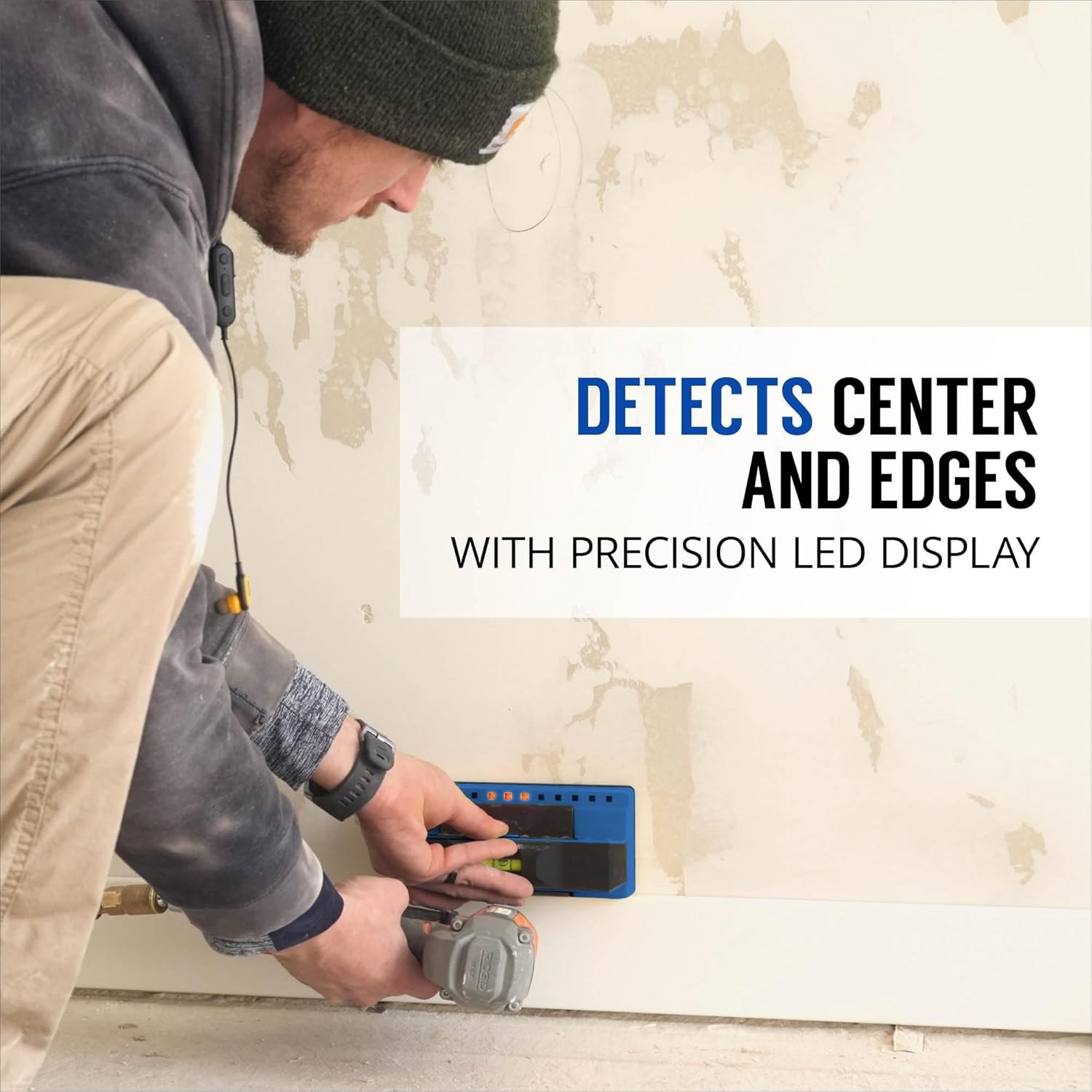 Franklin Sensors Prosensor 710+ Stud Finder with 13-Sensors, Wood & Metal Stud Detector/Wall Scanner, Built-In Bubble Level