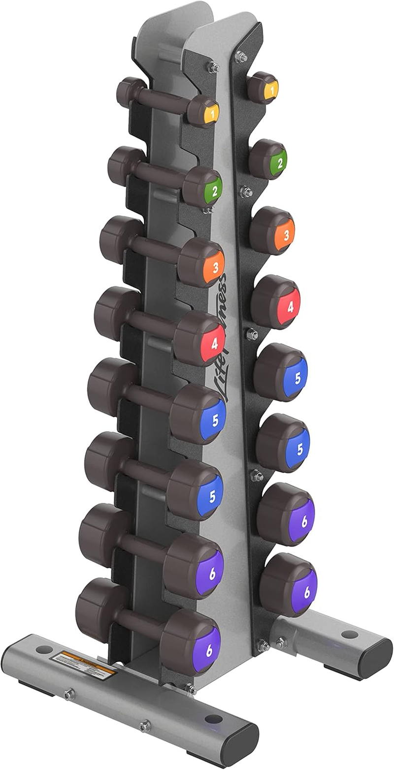 LIFE FITNESS STUDIO INDIVIDUAL GREY URETHANE 17.5LB DUMBBELL image number 2