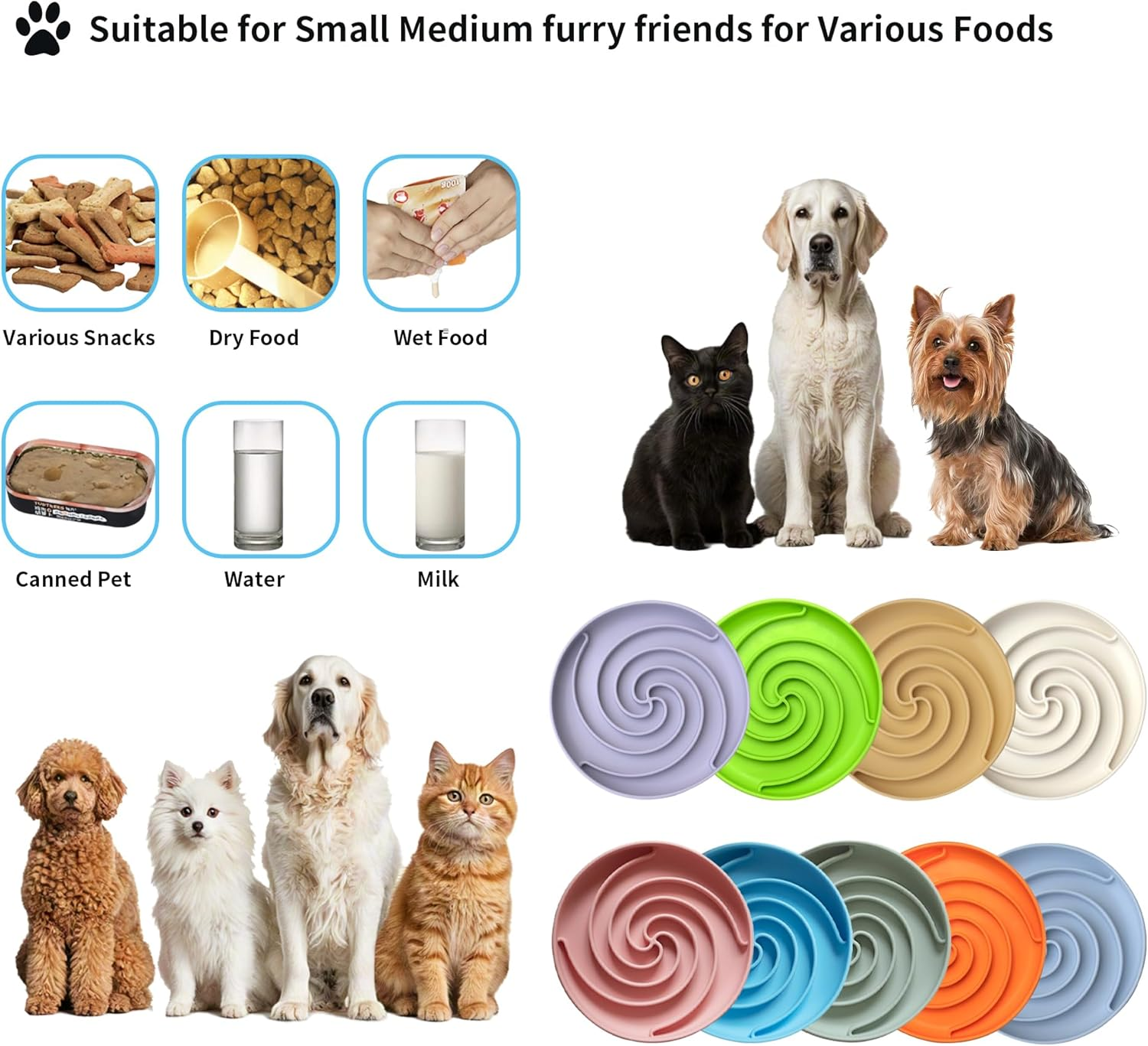 Bifeaw Dog Puzzle Bowl - Silicone Slow Feeder Dog Bowls for Healthy Eating - Puppy Slow Feeder Non-Slip Design Dishwasher Microwave Safe for All Breeds Dogs (Grey-Green) image number 3