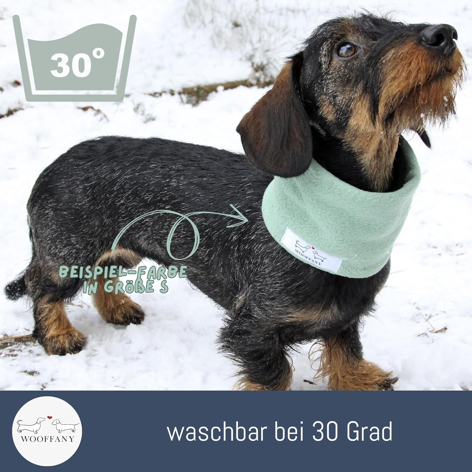 Loop Scarf WOOFFANY - Xmas Special - Limited Edition for Christmas - for Small Dogs to Medium Dog Breeds - Handmade in Germany image number 6
