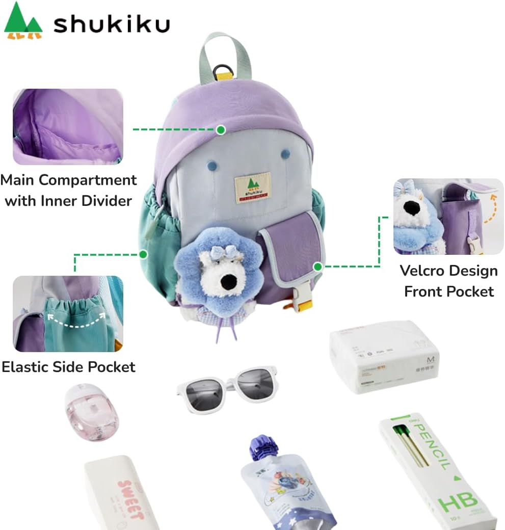 Toddler Backpacks with Doll for Boys & Girls, 1-7 Years, Shukiku Doodoo Buddy Kids Backpack image number 3