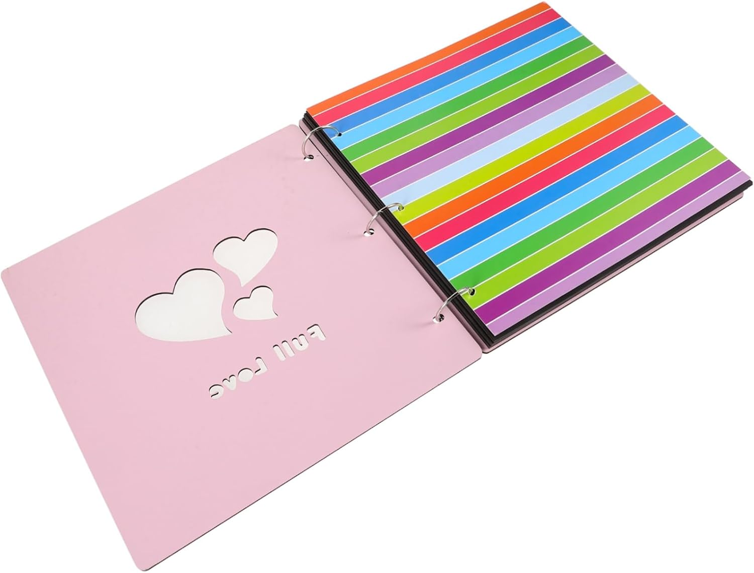 IMIKEYA Diy Picture Album Handmade Scrapbook Wooden Cover for School Family Memories image number 4