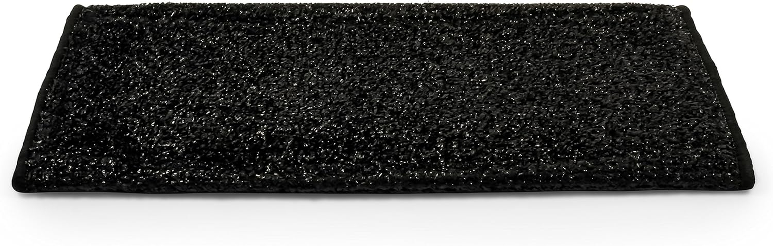 Camco 42947 RV Step Rug ( Premium Radius Wrap around Step Rug, Turf Material (22" Wide) - Black)