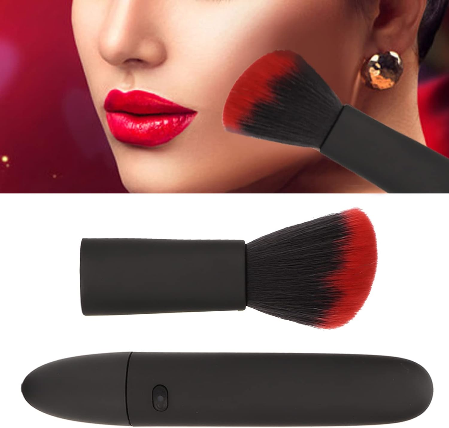Electric Makeup Brush, 10 Gears Rechargeable Adjustable Multifunctional Waterproof Blush Brush image number 4