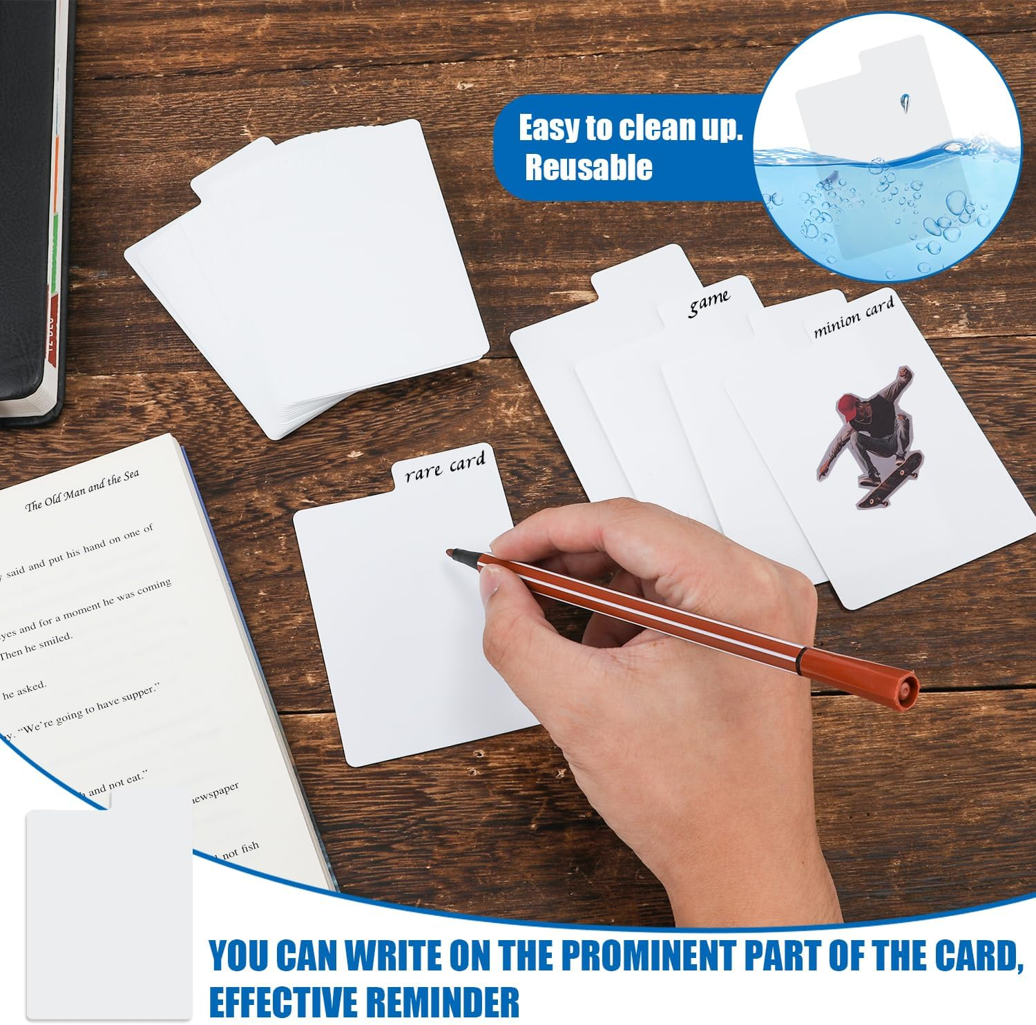 100Pcs Collectible Card Dividers, 2.7X3.8 Inch Plastic Divider Cards Separators Trading Card Organizer Reusable Card Sorting Dividers for Games Sports Supplies