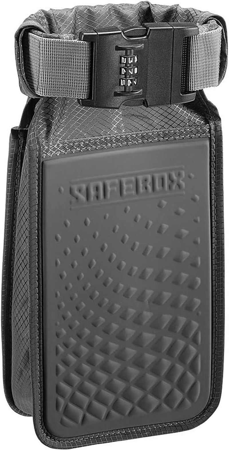 Lewis N. Clark Safebox Portable Safe with anti Theft Combination Lock and Slash Resistant Material to Protect Wallet, Small (Black) - 94092GRY