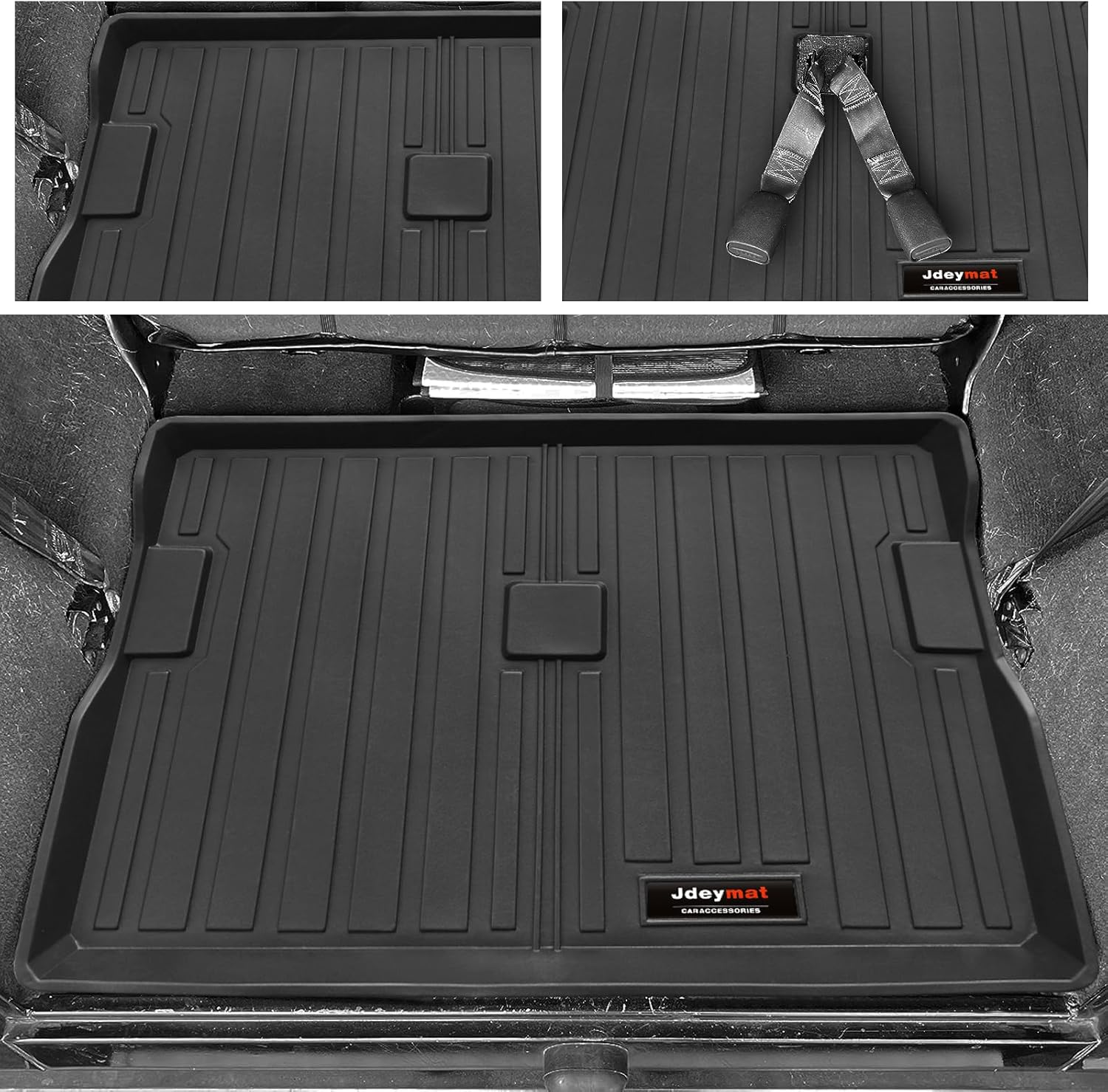 All Weather Floor Mats & Cargo Liner Compatible for 1997-2006 Jeep Wrangler TL/LJ Accessories (For1997-2006 Jeep Wrangler TJ/LJ) - For 1997-2006 Jeep Wrangler Tj/Lj image number 3