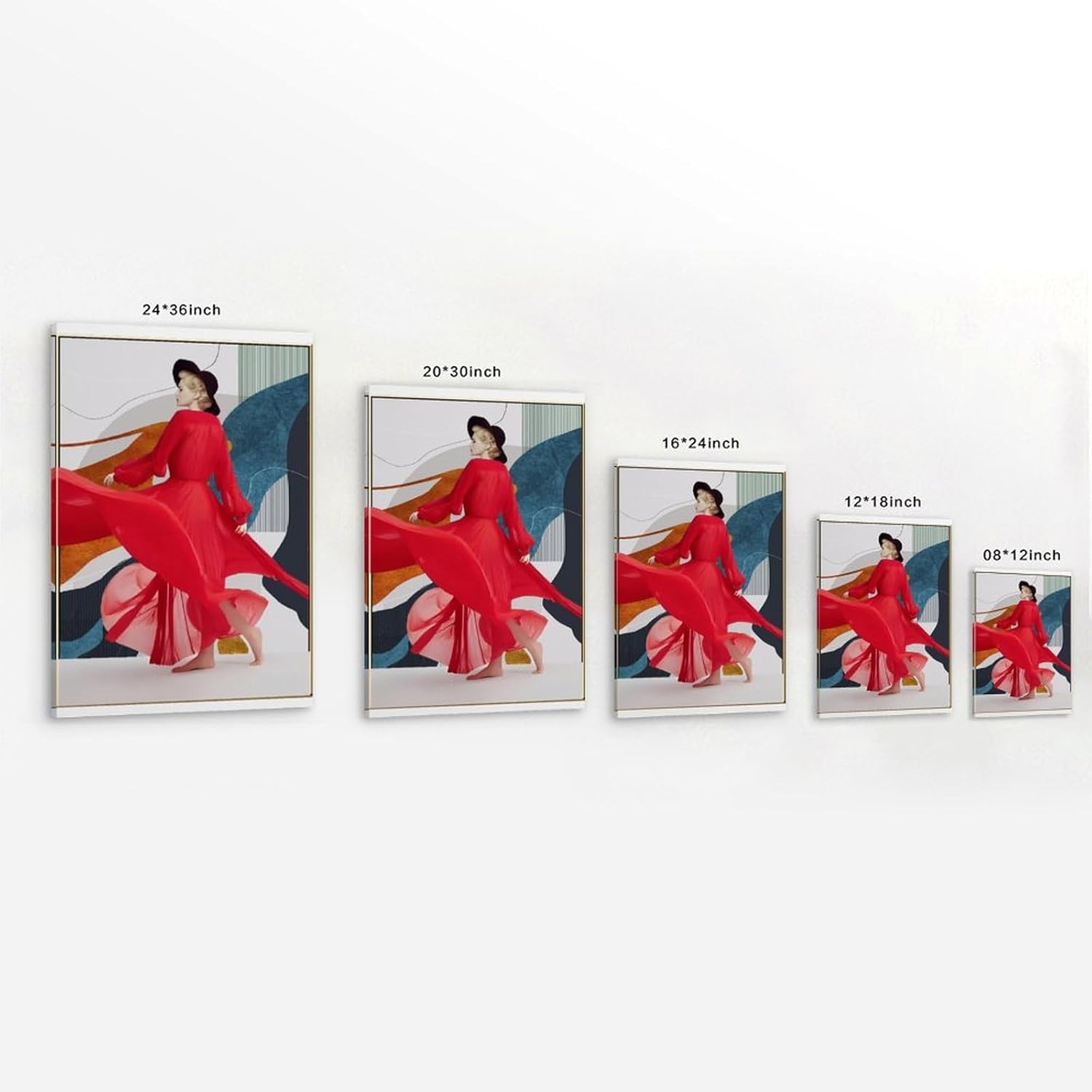 Redclothegirls Poster Canvas Painting Wall Art Picture Home Decor Print for Bedroom Living Room Dorm Study Bar Office 16X24Inch(40X60Cm) Frame-Style image number 6